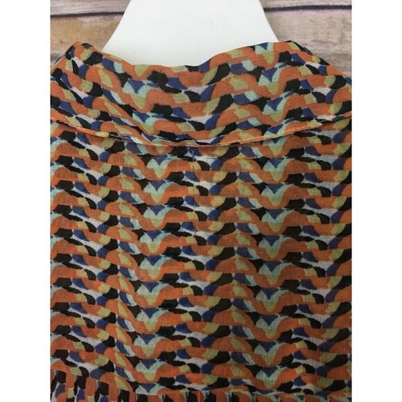 Olive And Oak XS Sheer Hi Lo Blouse Sleeveless - Picture 10 of 10